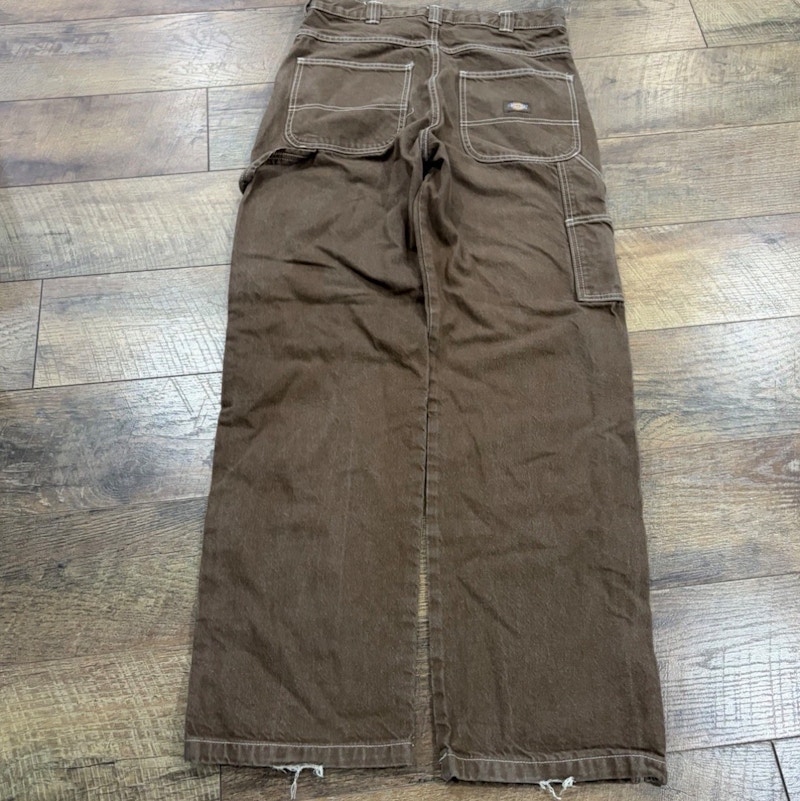 Dickies Carpenter Jeans Denim Relaxed Fit Workwear Brown