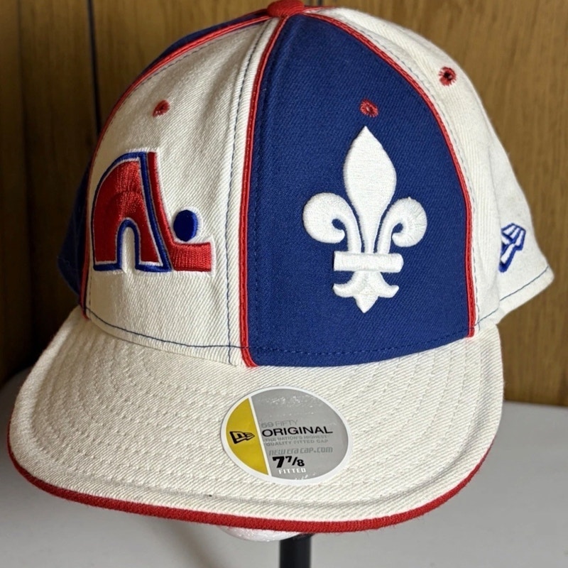 New Era Quebec Nordiques Fitted Hat Wool White Blue