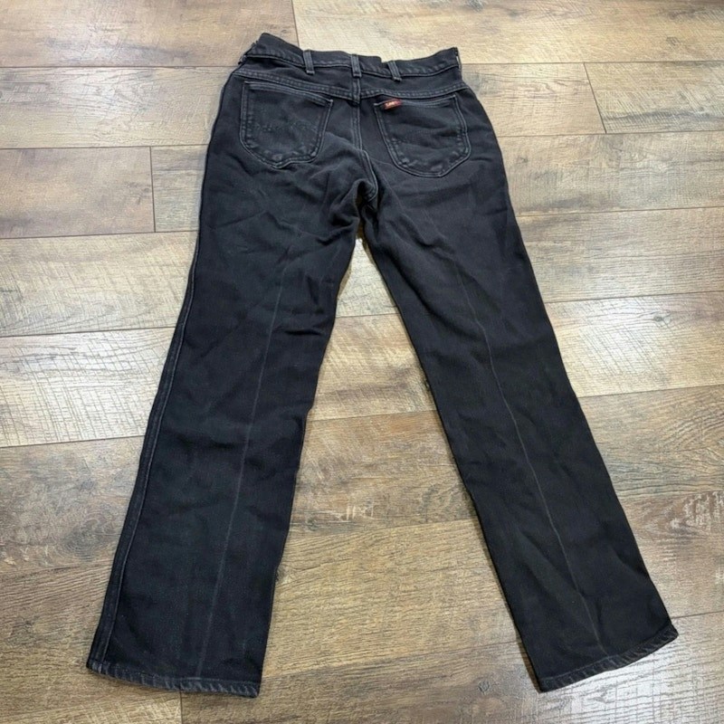 Vintage 80s Lee Riders Jeans Black Denim Straight Fit