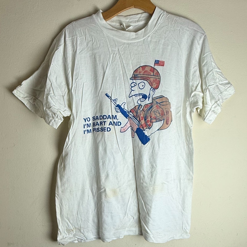 Vintage Bart Simpson Yo Saddam I'm Bart and I'm Pissed T-Shirt