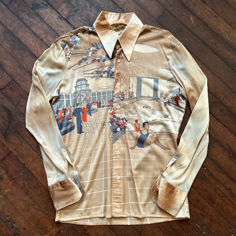 Nik Nik Long Sleeve Button-Up Shirt Patterned