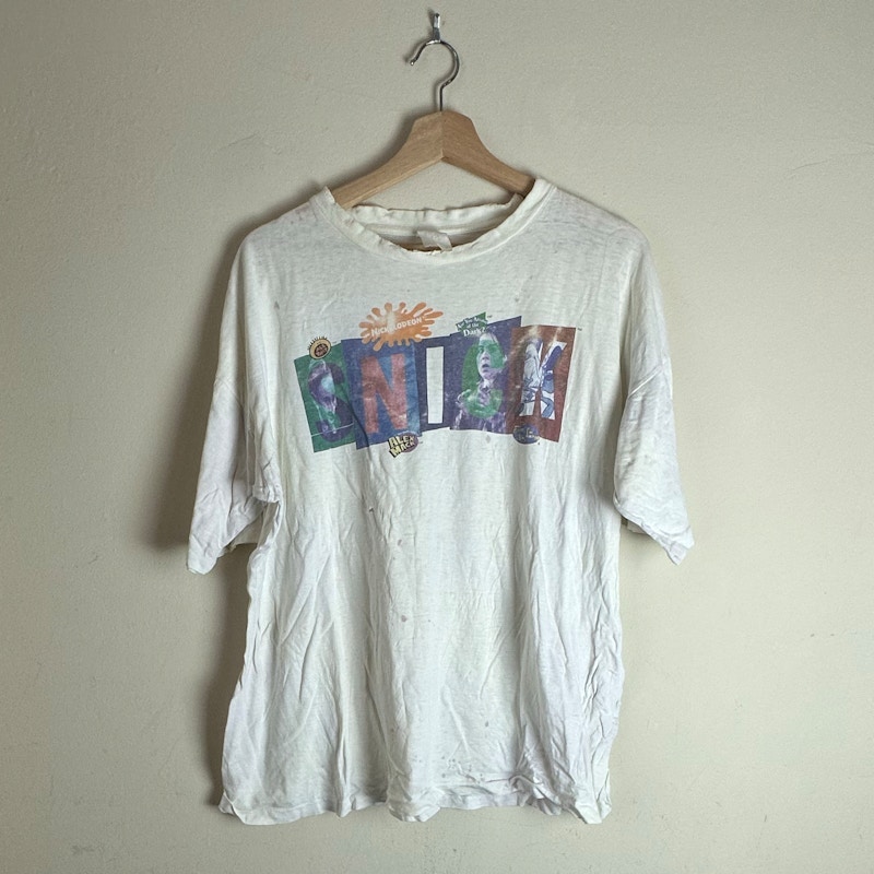 Nickelodeon SNICK Vintage Graphic T-Shirt White