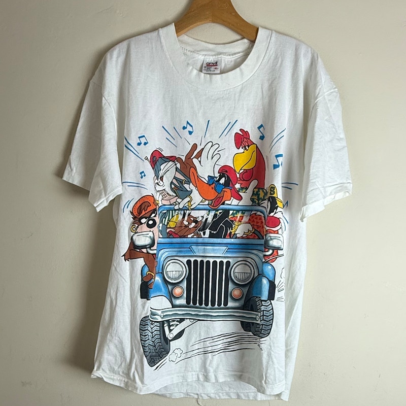 Warner Bros. Looney Tunes Jeep T-Shirt White