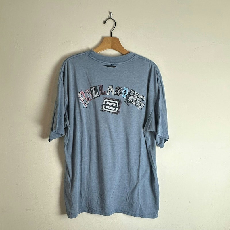 Billabong Box Graffiti Block Logo T-Shirt Blue