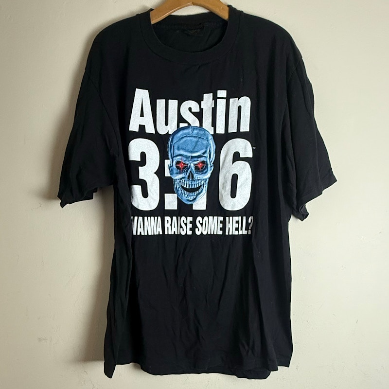 WWF Stone Cold Steve Austin Austin 3:16 Hell Yeah T-Shirt Black