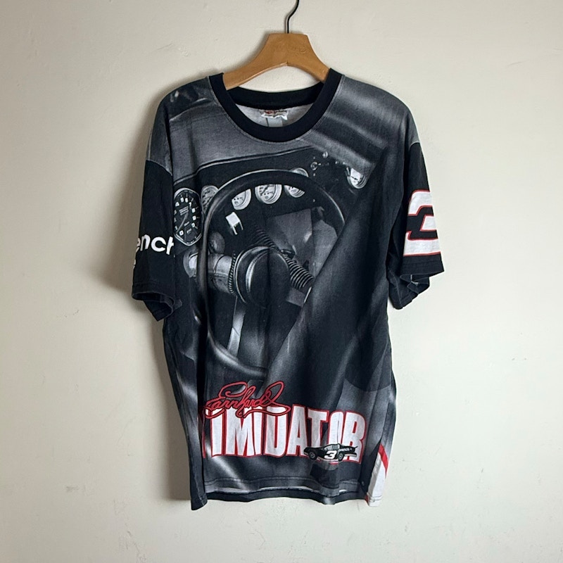 NASCAR Dale Earnhardt The Intimidator AOP T-Shirt Black