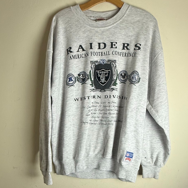 Nutmeg Las Vegas Raiders American Football Conference Western Division Sweatshirt Grey