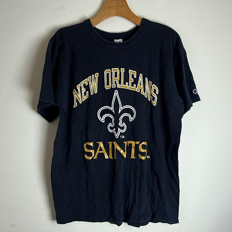 Champion New Orleans Saints T-Shirt Black 90s