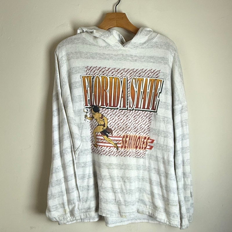 Florida State Seminoles Hooded Long Sleeve Shirt Gray