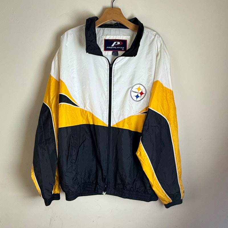 Pro Player Pittsburgh Steelers Full Zip Jacket Black White Yellow