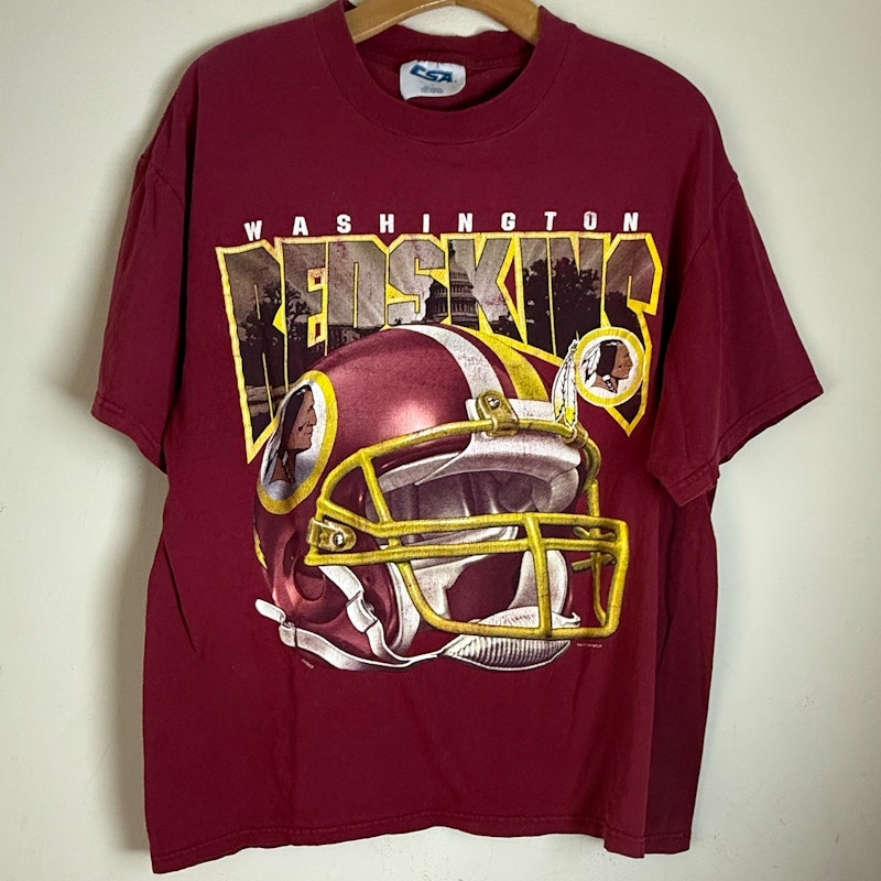 CSA Washington Redskins Helmet Graphic T-Shirt Burgundy