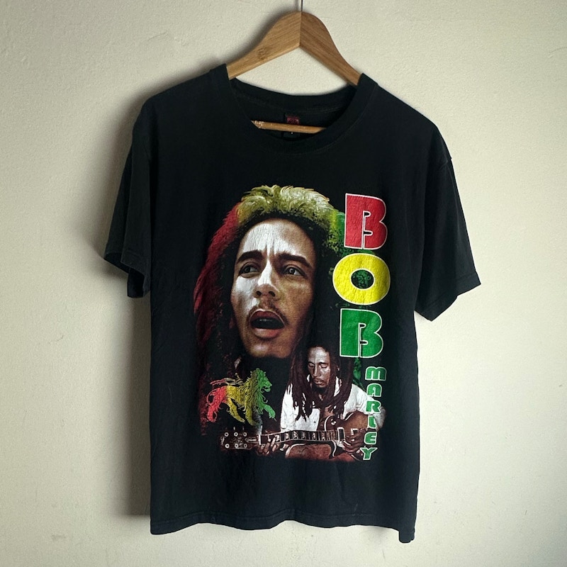 King Bob Marley Mexico Boot Graphic T-Shirt Black