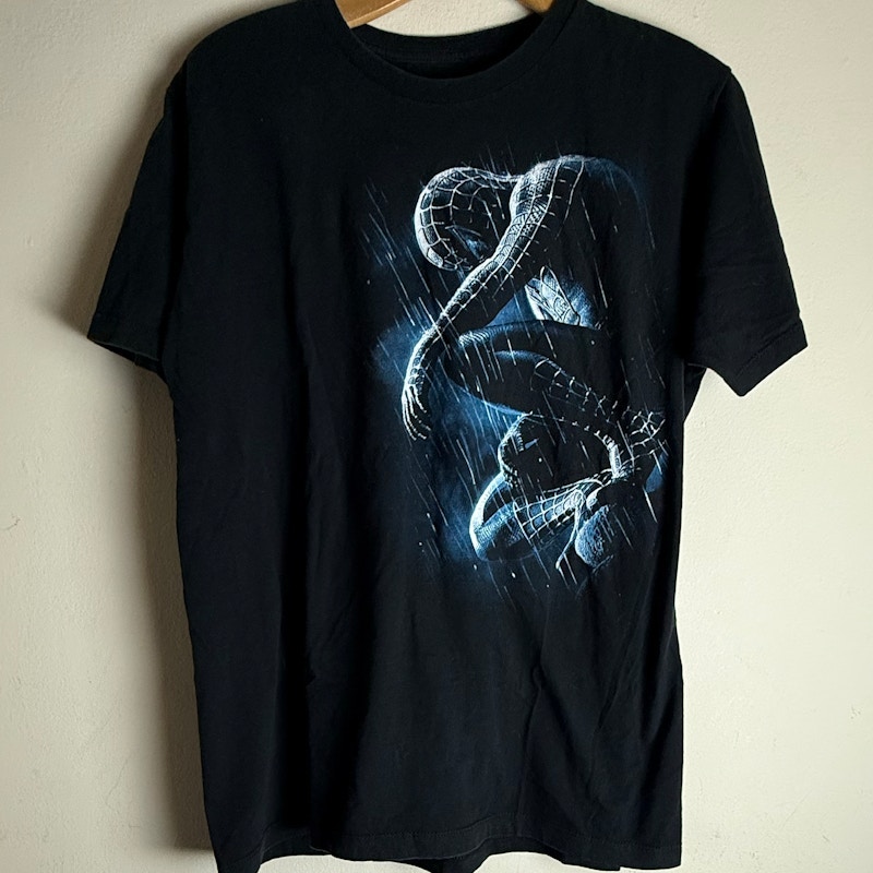 Marvel Spider-Man 3 Rainy Night Graphic T-Shirt Black
