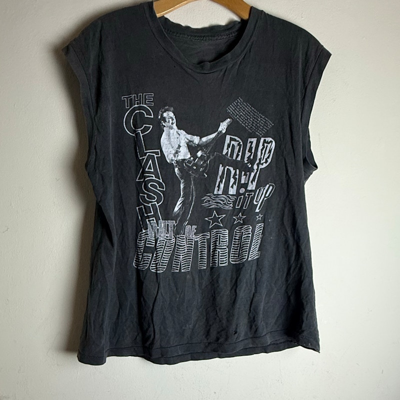 The Clash Out Of Control Sleeveless T-Shirt Black