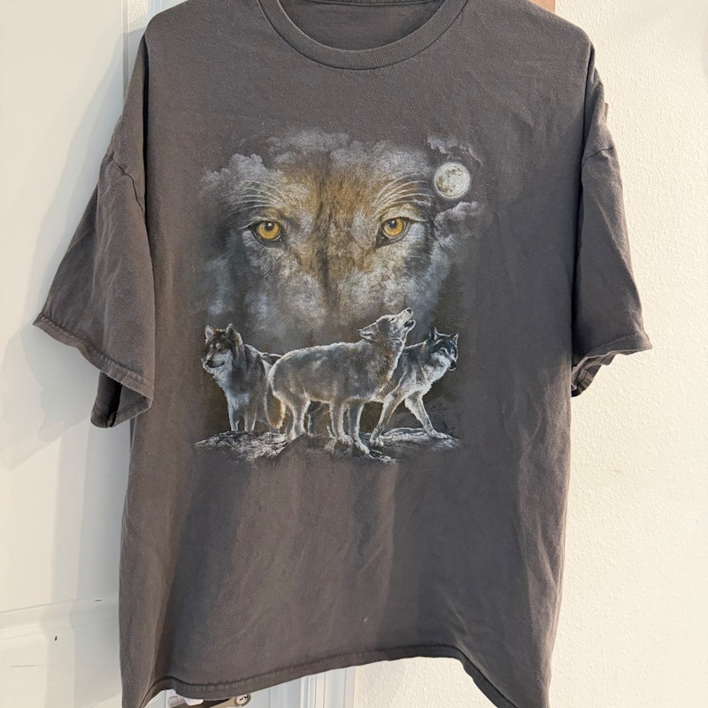 Y2K Wolf Graphic T-Shirt