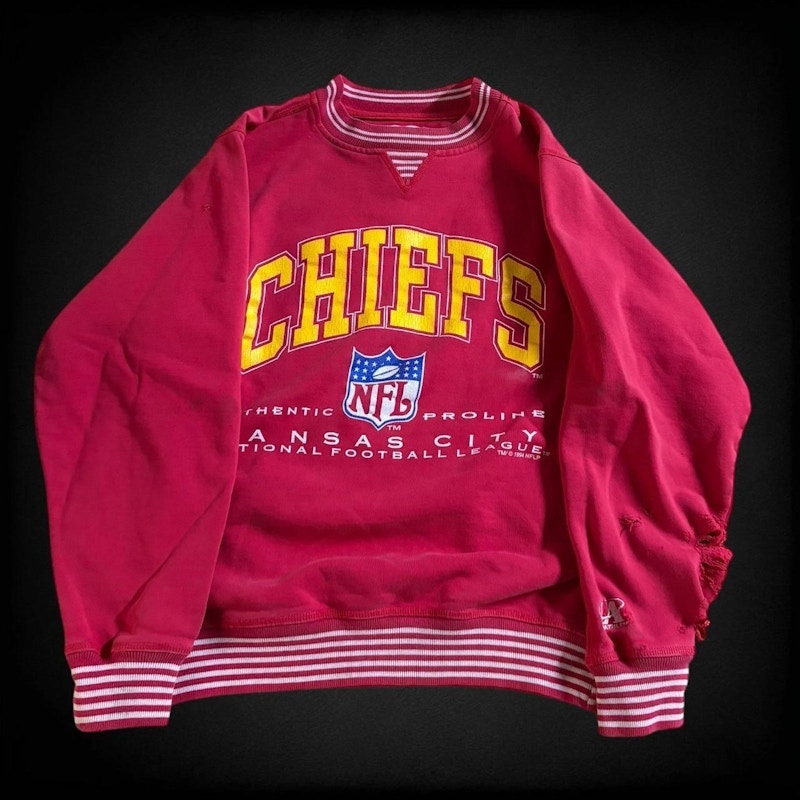 Vintage Logo Athletic Kansas City Chiefs NFL Sweatshirt Red
