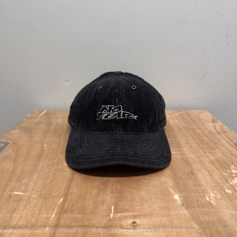 Vintage 1990s No Fear Corduroy Hat Black