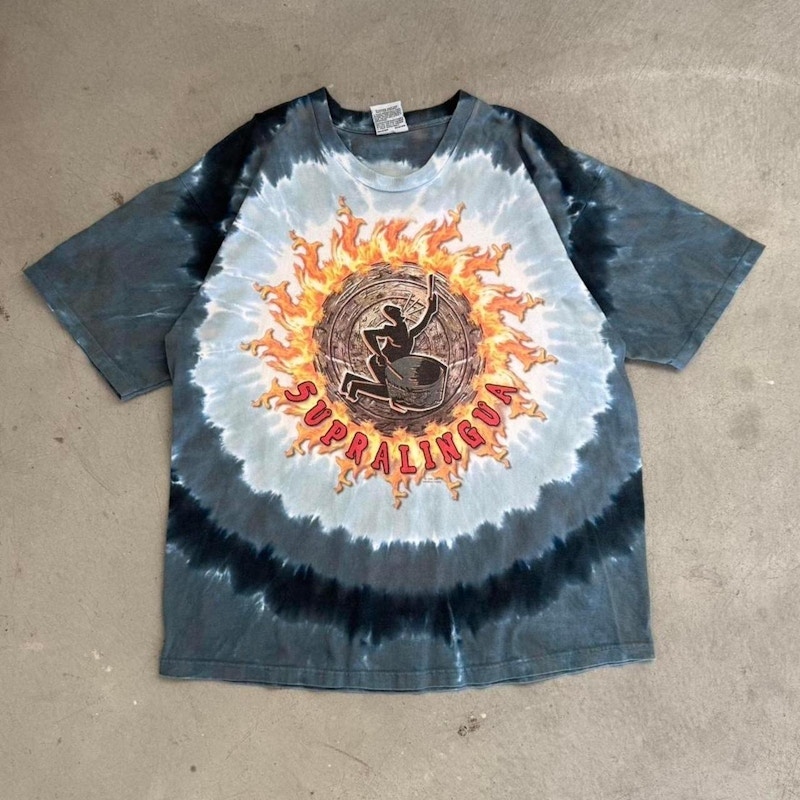 Vintage Liquid Blue Supralingua T-Shirt Multi-Color
