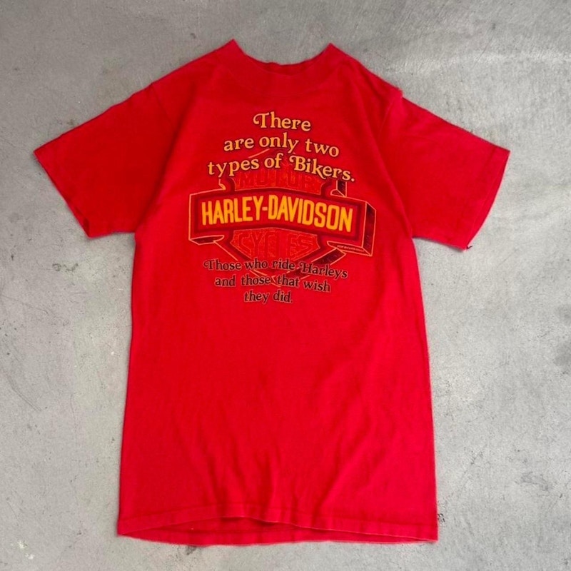 Vintage Harley-Davidson There Are Only Two Types of Bikers T-Shirt Red