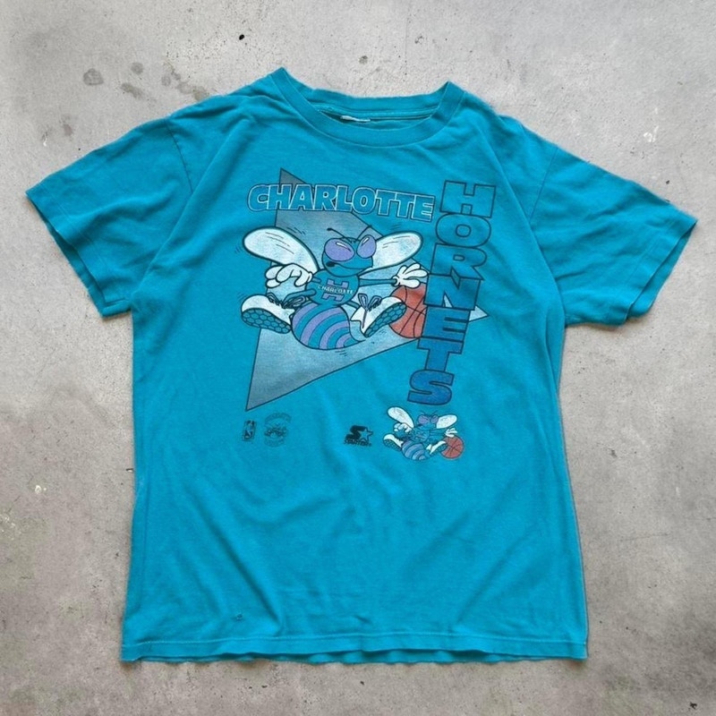 Vintage Starter Charlotte Hornets T-Shirt Teal