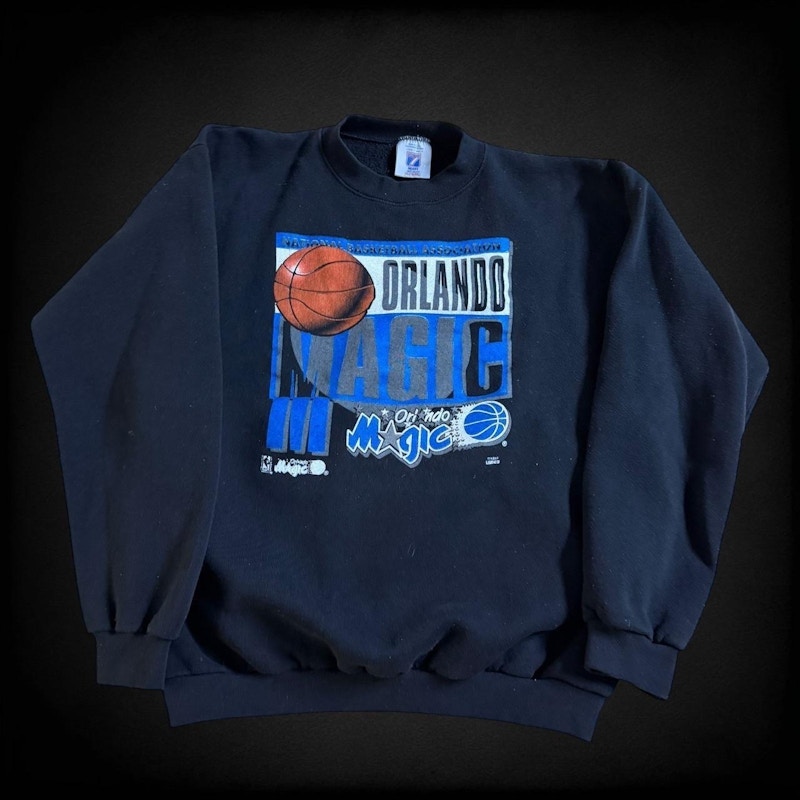 Vintage Logo 7 Orlando Magic Sweatshirt Black