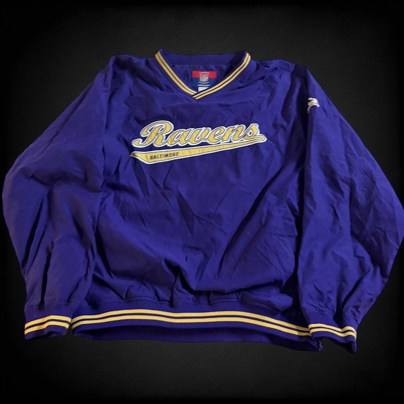 Vintage Reebok Baltimore Ravens Gridiron Classic Pullover Jacket Purple