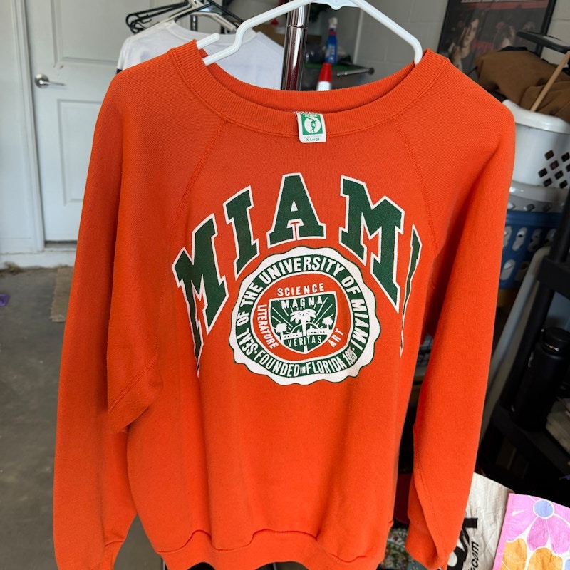 Vintage University of Miami Crewneck Sweatshirt