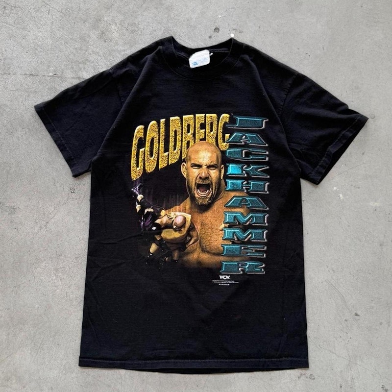 Vintage WCW Goldberg Jackhammer T-Shirt Black