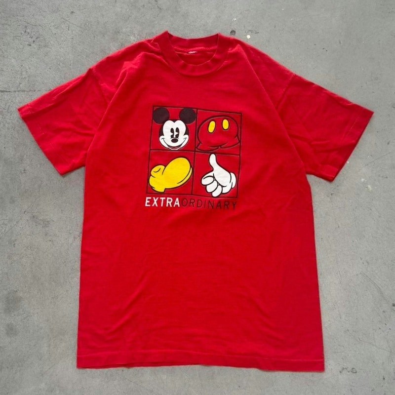 Vintage Disney Mickey Mouse ExtraOrdinary T-Shirt Red