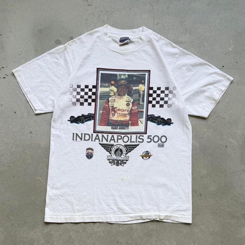 Vintage Sport Attack Mario Andretti Indianapolis 500 T-Shirt White