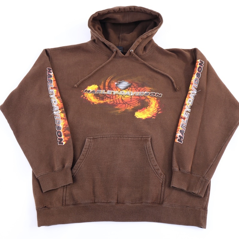 Harley-Davidson Motorcycles Washington Flames Graphic Pullover Hoodie