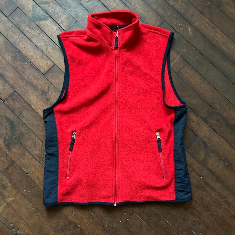 Vintage Gap Fleece Vest Red
