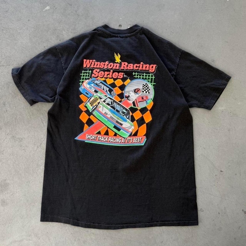 Vintage Winston Racing Series Mid-Continent Race Track T-Shirt Black