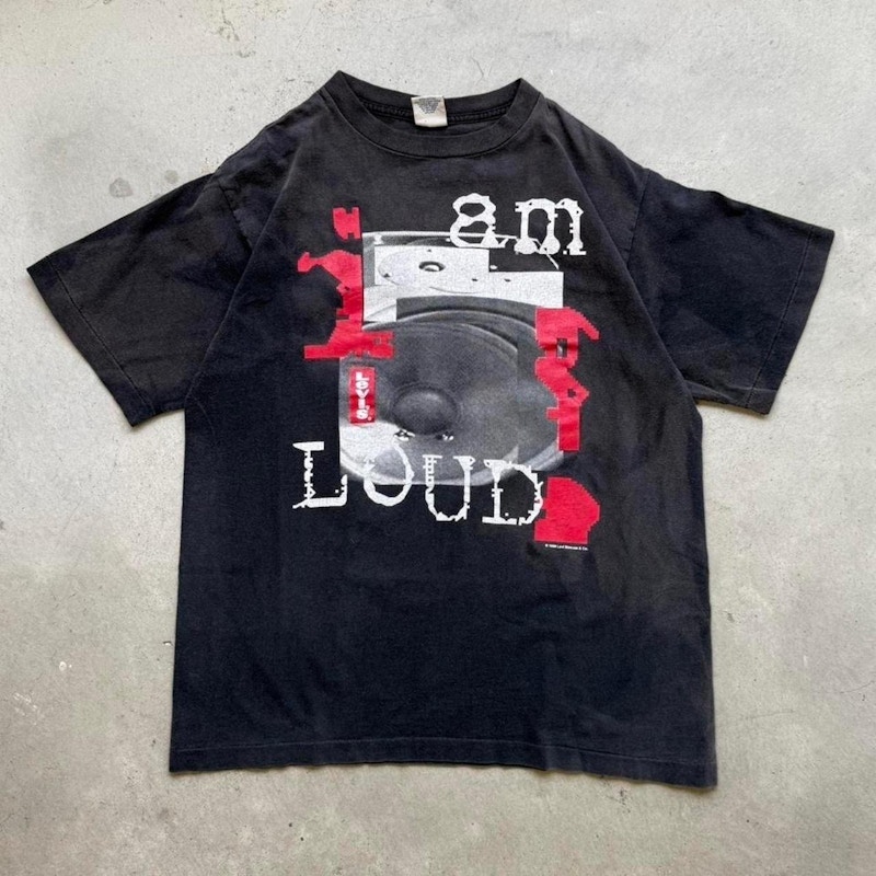 Vintage Levi's I Am Loud T-Shirt Black