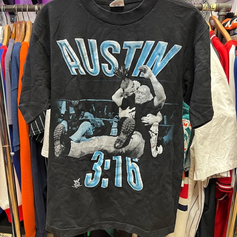 WWF Stone Cold Steve Austin 3:16 Vintage T-Shirt Black