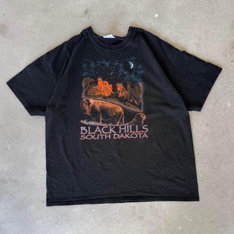 Vintage Black Hills South Dakota Graphic T-Shirt Black