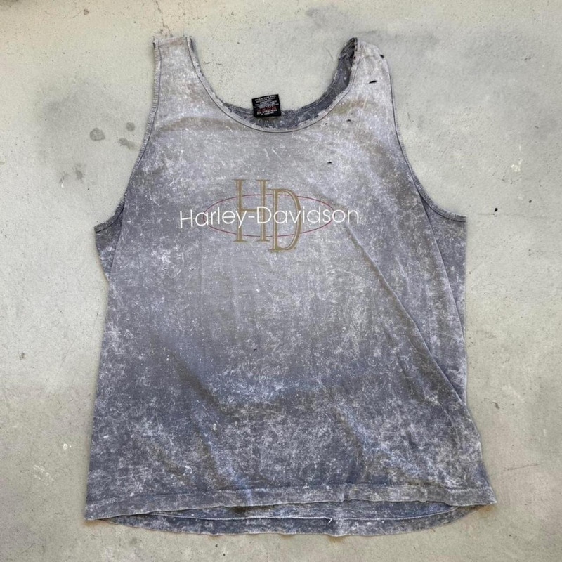 Vintage Harley-Davidson Frontier 10th Anniversary Tank Top Gray