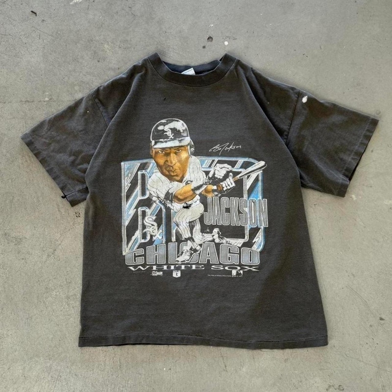 Vintage Salem Sportswear Bo Jackson Chicago White Sox T-Shirt Black