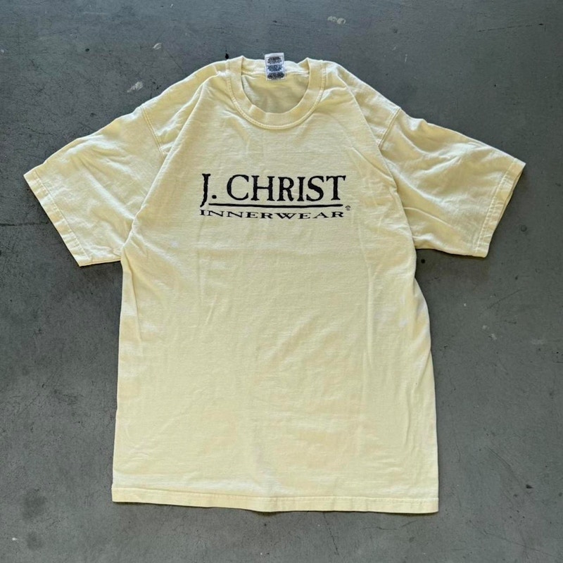 Vintage J. Christ Innerwear T-Shirt Yellow