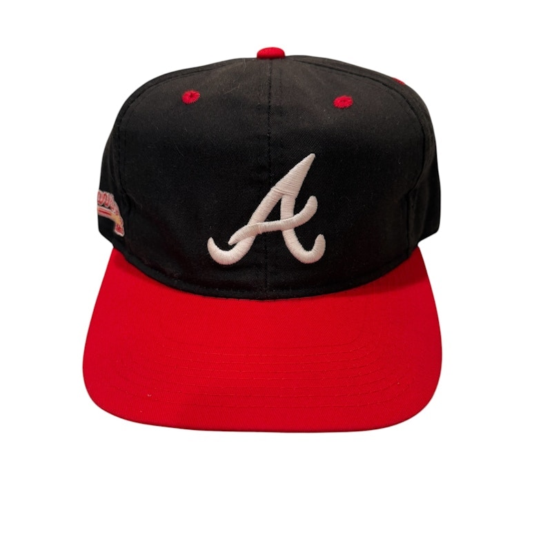 Atlanta Braves Baseball Cap Black Red