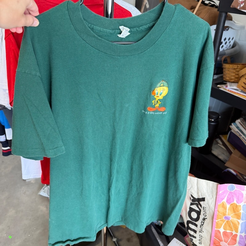 Vintage College Ware Tweety Bird T-Shirt Green