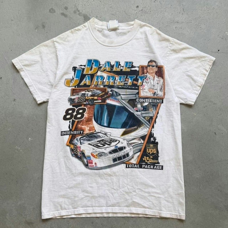 NASCAR Vintage Dale Jarrett UPS Racing T-Shirt White