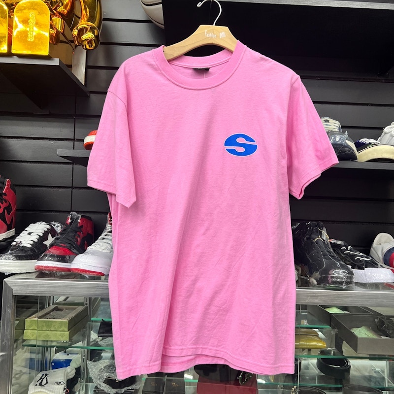 Stüssy S Oval Logo T-Shirt Pink