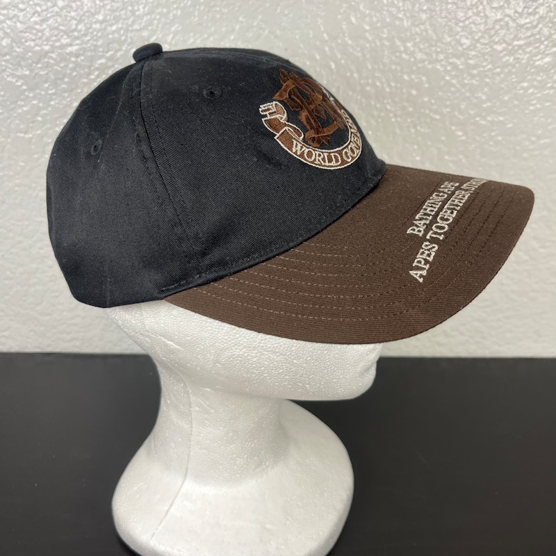 A Bathing Ape World Gone Mad Apes Together Strong Cap Black Brown