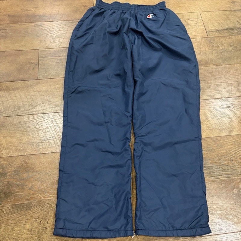 Vintage 90s Champion Baggy Nylon Track Pants Navy Blue
