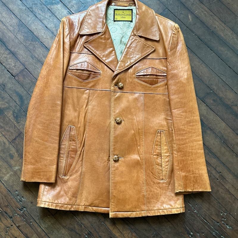 Vintage Robert Lewis Leather Jacket Brown