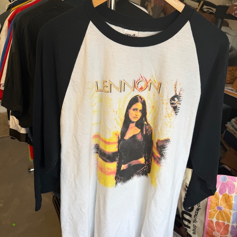 Vintage Anvil Lennon Graphic Raglan T-Shirt