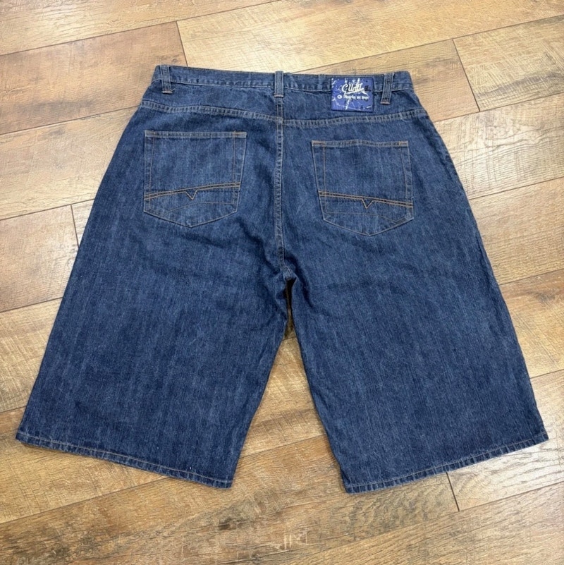G-Unit Baggy Jorts Jean Shorts Navy Blue Hip-Hop Skater