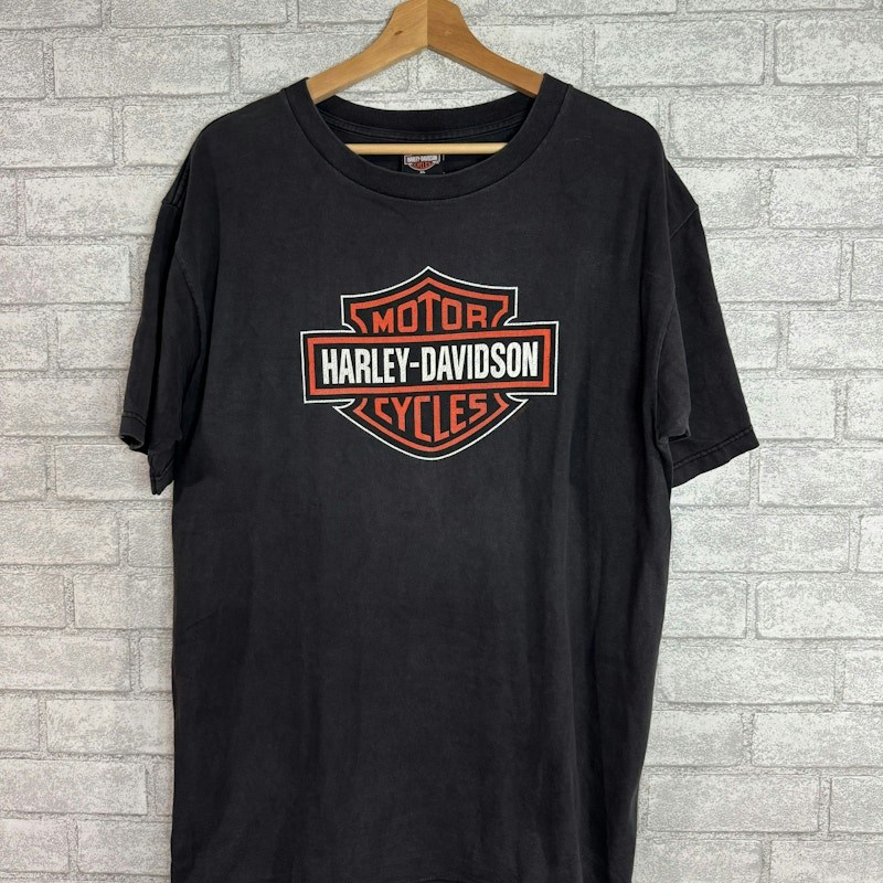 Vintage Harley-Davidson Emblem Logo 90s T-Shirt Black