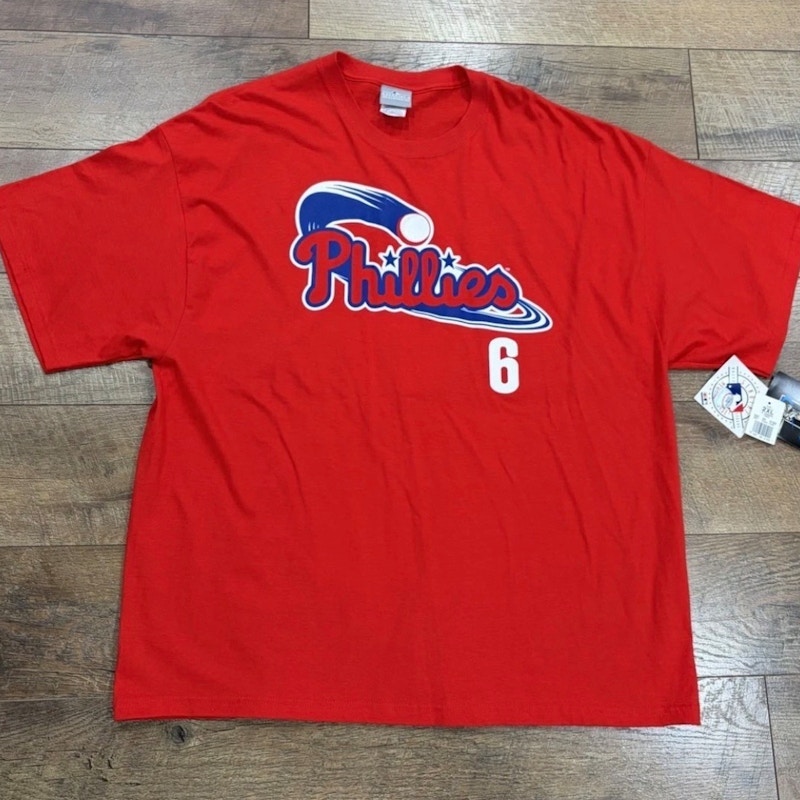 Vintage Philadelphia Phillies Ryan Howard Jersey T-Shirt Red ’10